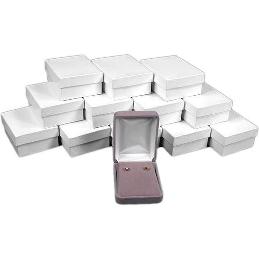 12 Gray Velvet Earring Displays Store Showcase Gift Box
