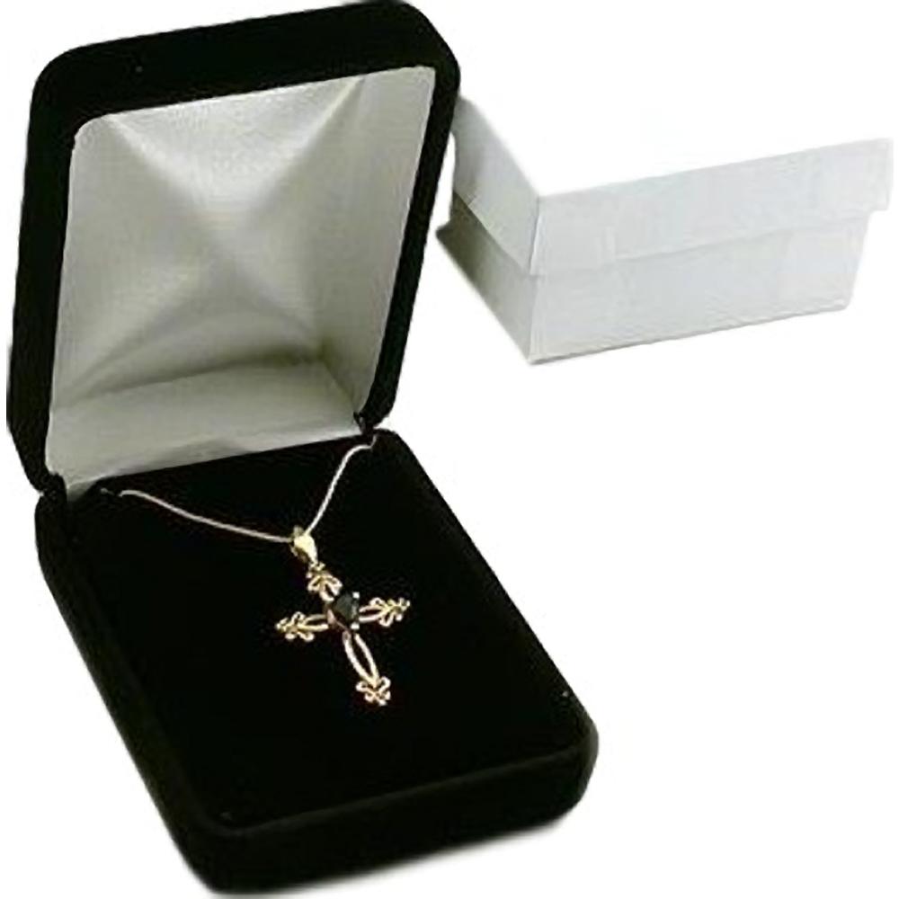 6 Black Velvet Pendant Earring Gift Boxes Showcase Displays